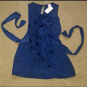 Rue21 navy blue silky blouse